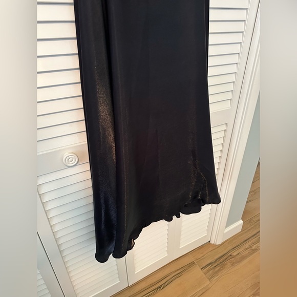 Iridescent long black A-line skirt, by JS Collections. Size 10. - Picture 2 of 11